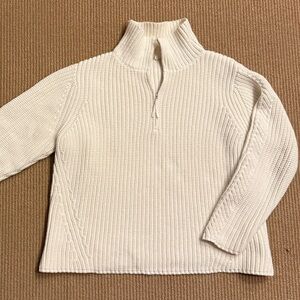 Poetry Cream 3/4 Zip Sweater